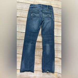 Women’s Cowgirl Tuff Denim Jeans Bootcut Don't Fence Me In Mid Rise Size 26x35